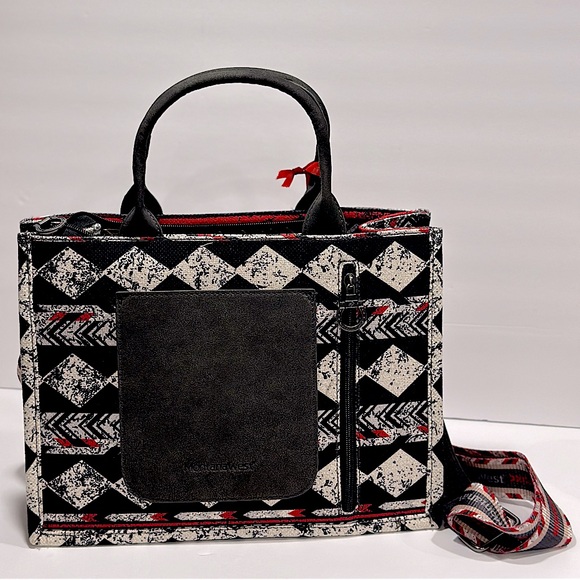 Montana West Boho Aztec Dual Sided Print Concealed Carry Canvas Tote Bag - Picture 3 of 6